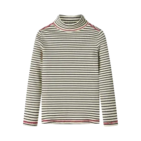 STRIPED TURTLENECK-BLACK STRIPED