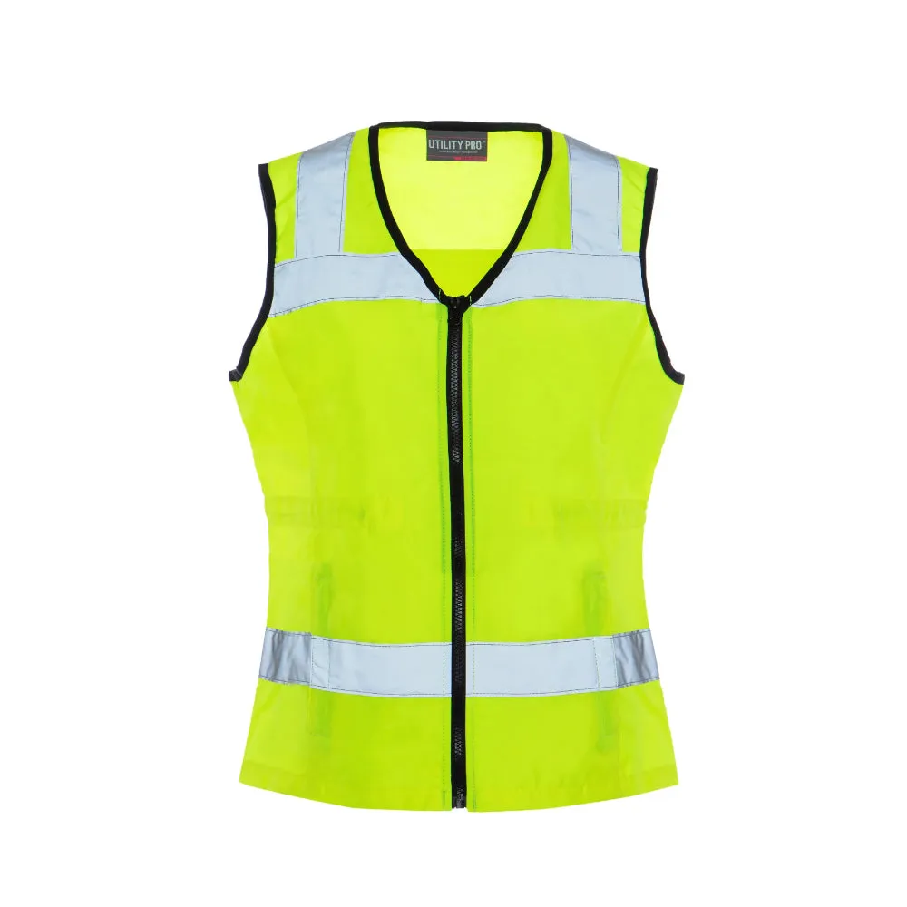 Utility Pro Hi Vis Women's Nylon Class 2 Safety Vest with Pockets - UHV662