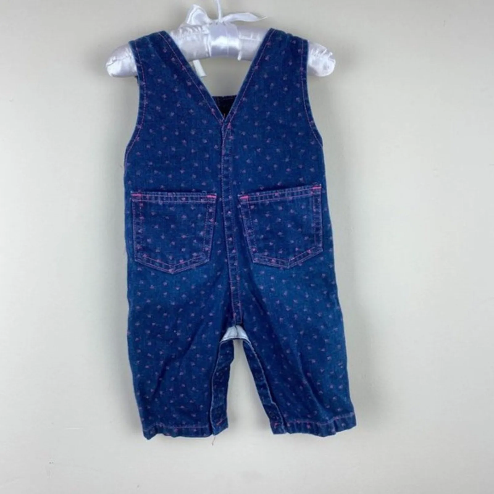 Vintage Healthtex Floral Denim Overalls 3 Months