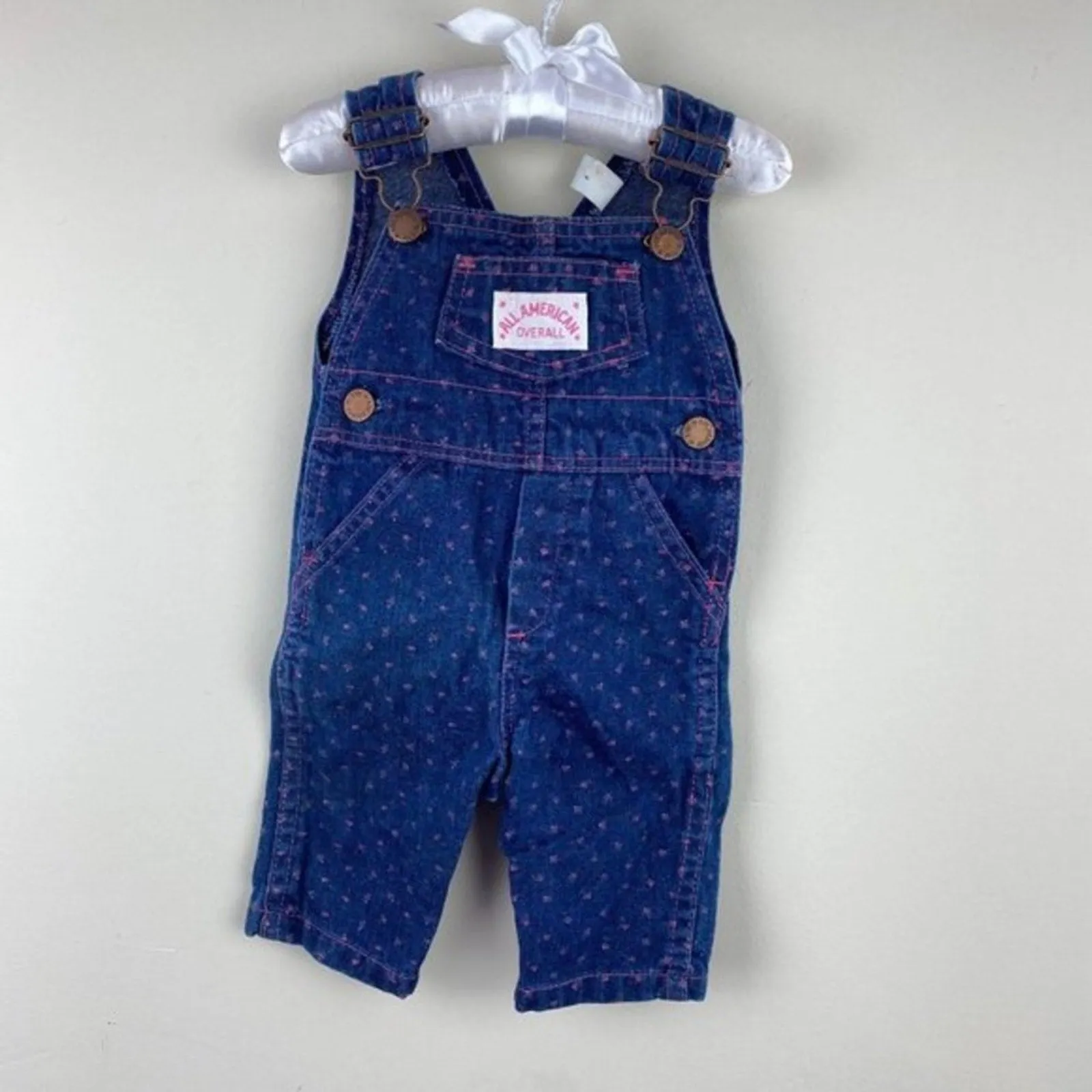 Vintage Healthtex Floral Denim Overalls 3 Months