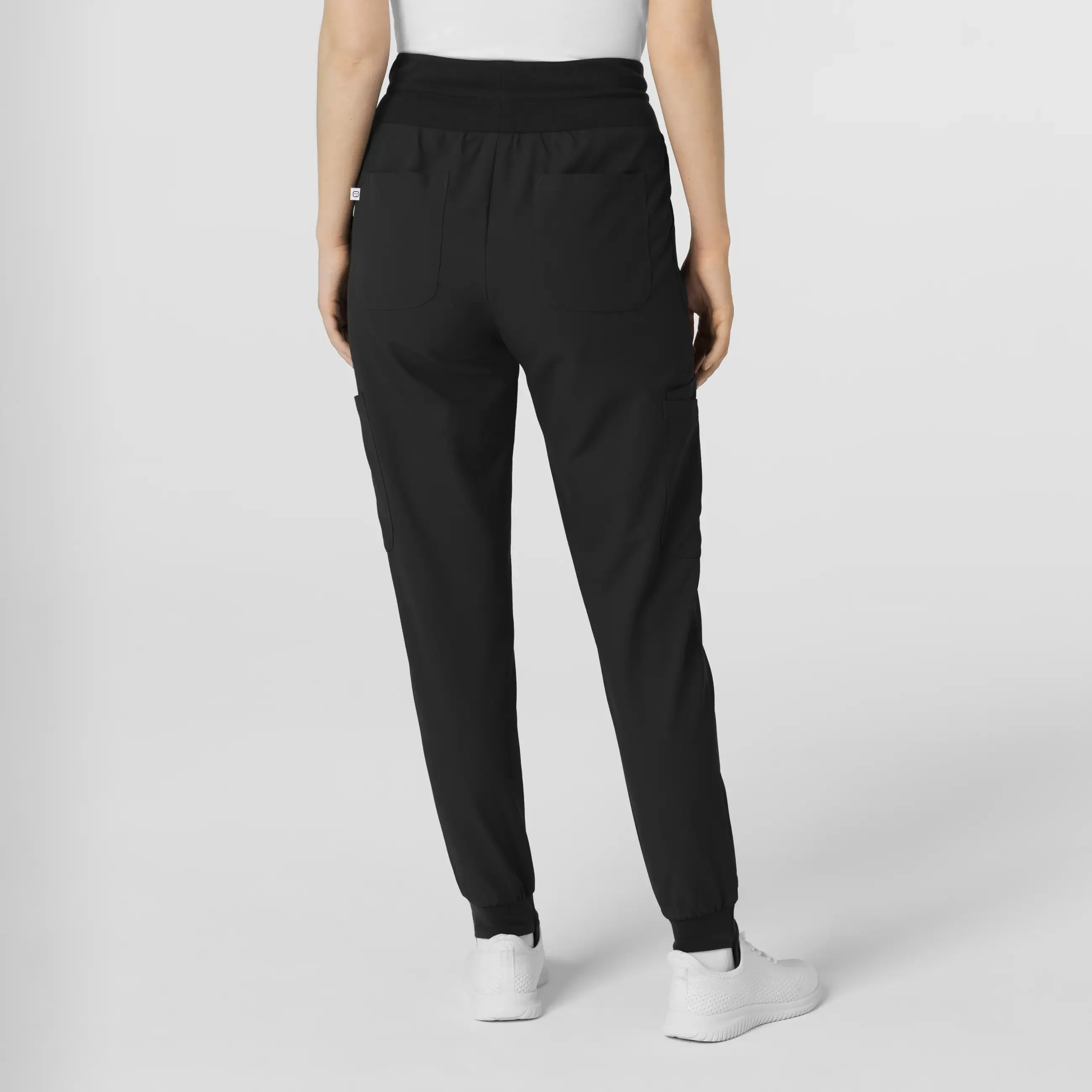 Wink Women's Convertible Stirrup Jogger Scrub Pant - Black