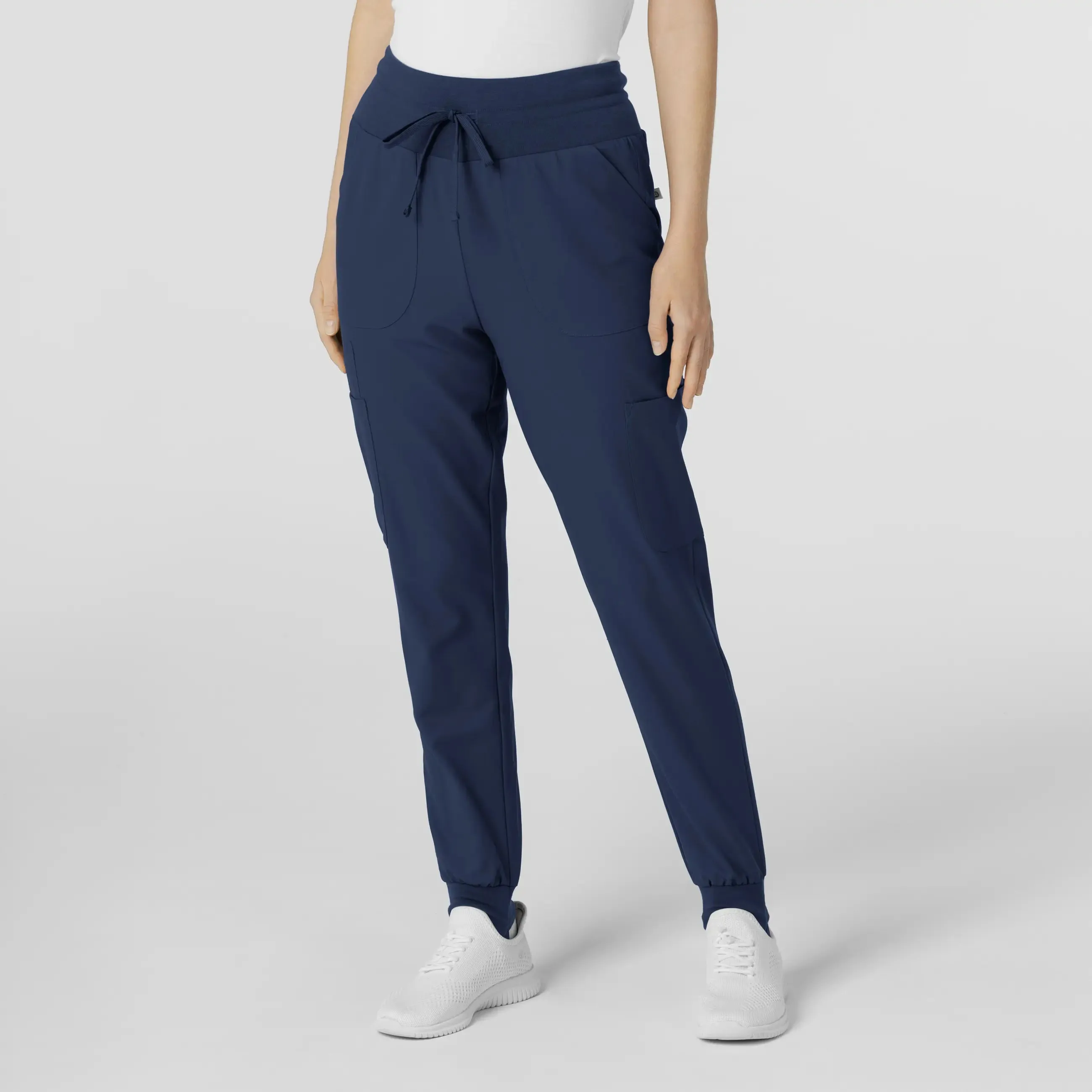 Wink Women's Convertible Stirrup Jogger Scrub Pant - Navy