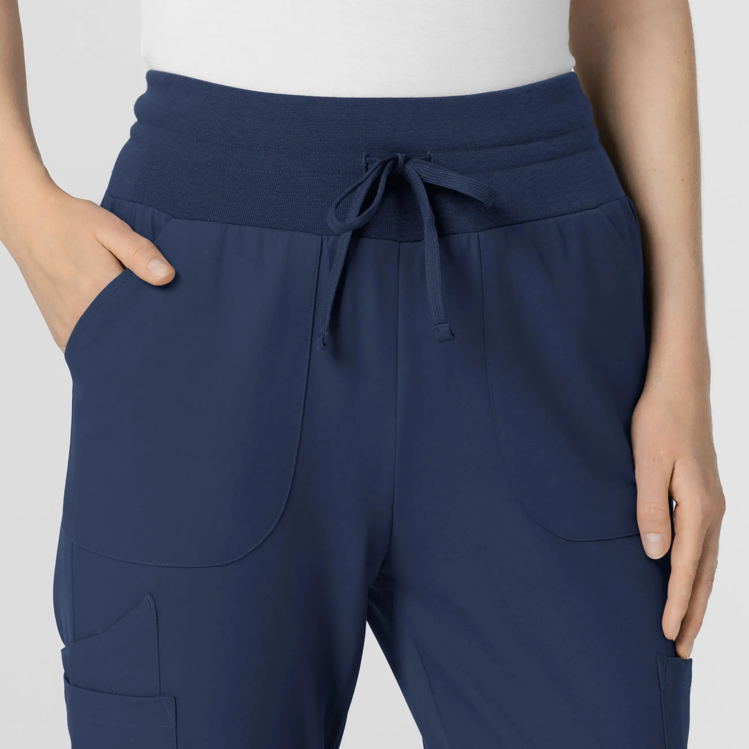 Wink Women's Convertible Stirrup Jogger Scrub Pant - Navy