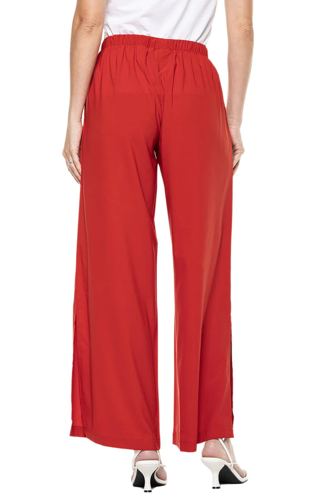 Women's Petra Wide Leg Pants  |  Carmine Red