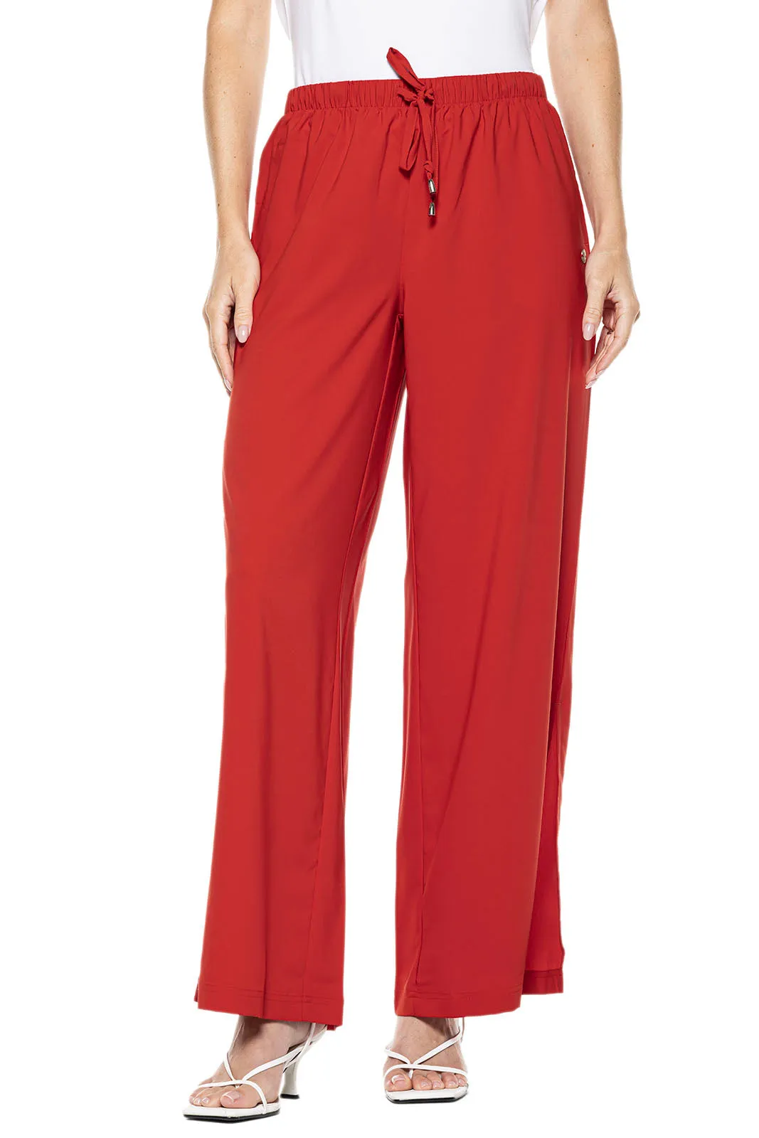 Women's Petra Wide Leg Pants  |  Carmine Red