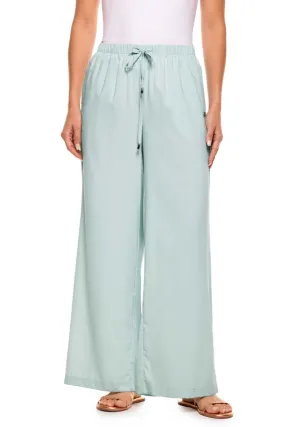 Women's Petra Wide Leg Pants  |  Misty Aqua